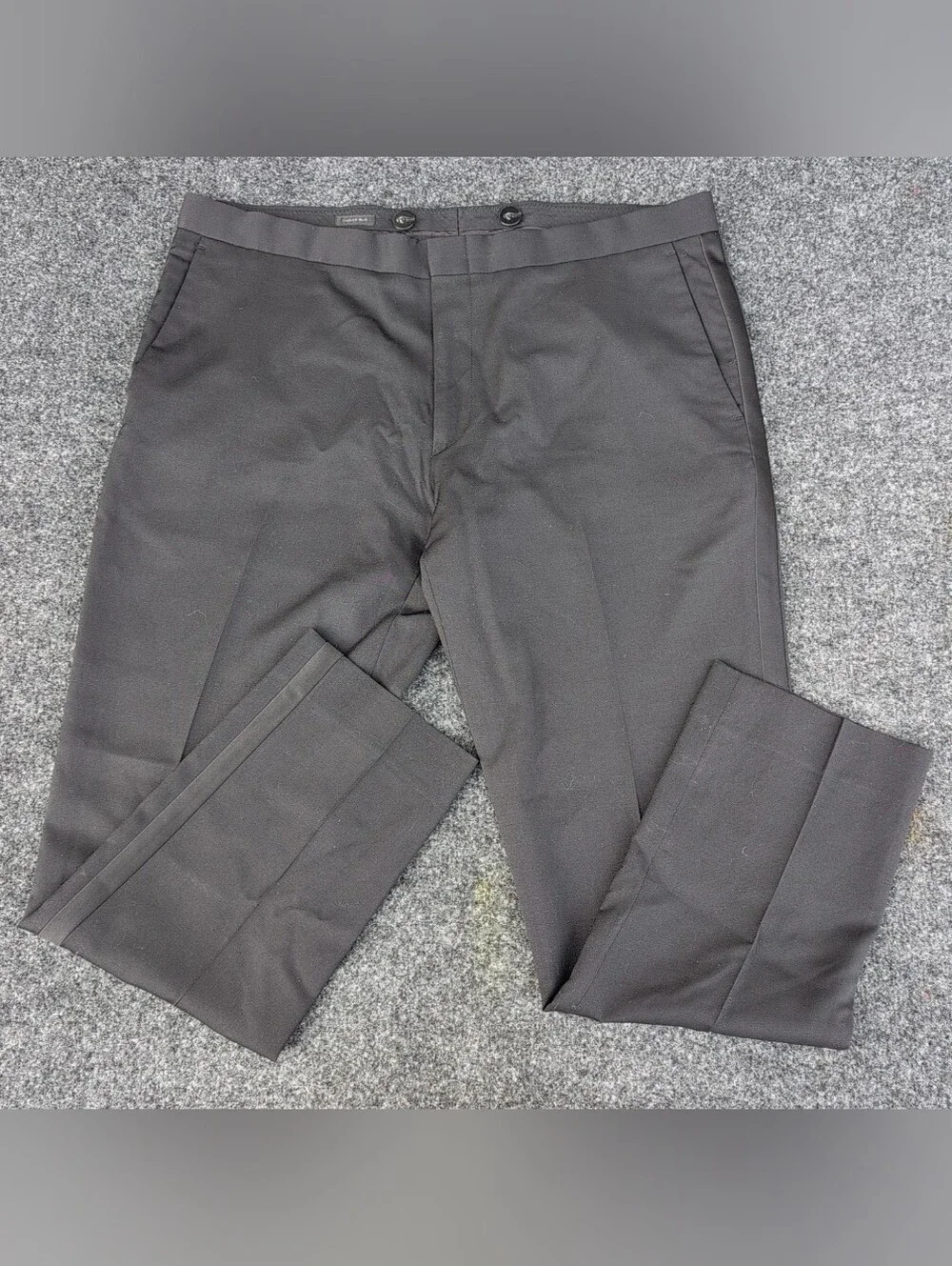 J Crew Ludlow Pants Mens 36x32 Black Slim Tollegno 1900 Wool Pleated Stretch